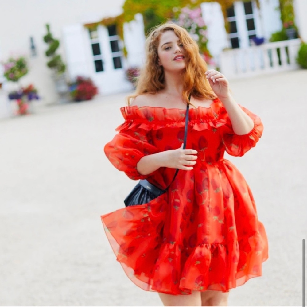 Selkie Like Strawberry Cherub Dress 1x